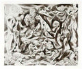Jackson Pollock farm workers Art A4 Photo Print