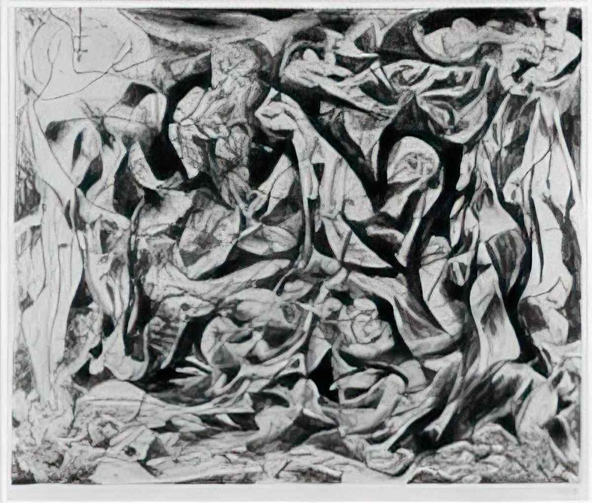 Jackson Pollock figure Art A4 Photo Print