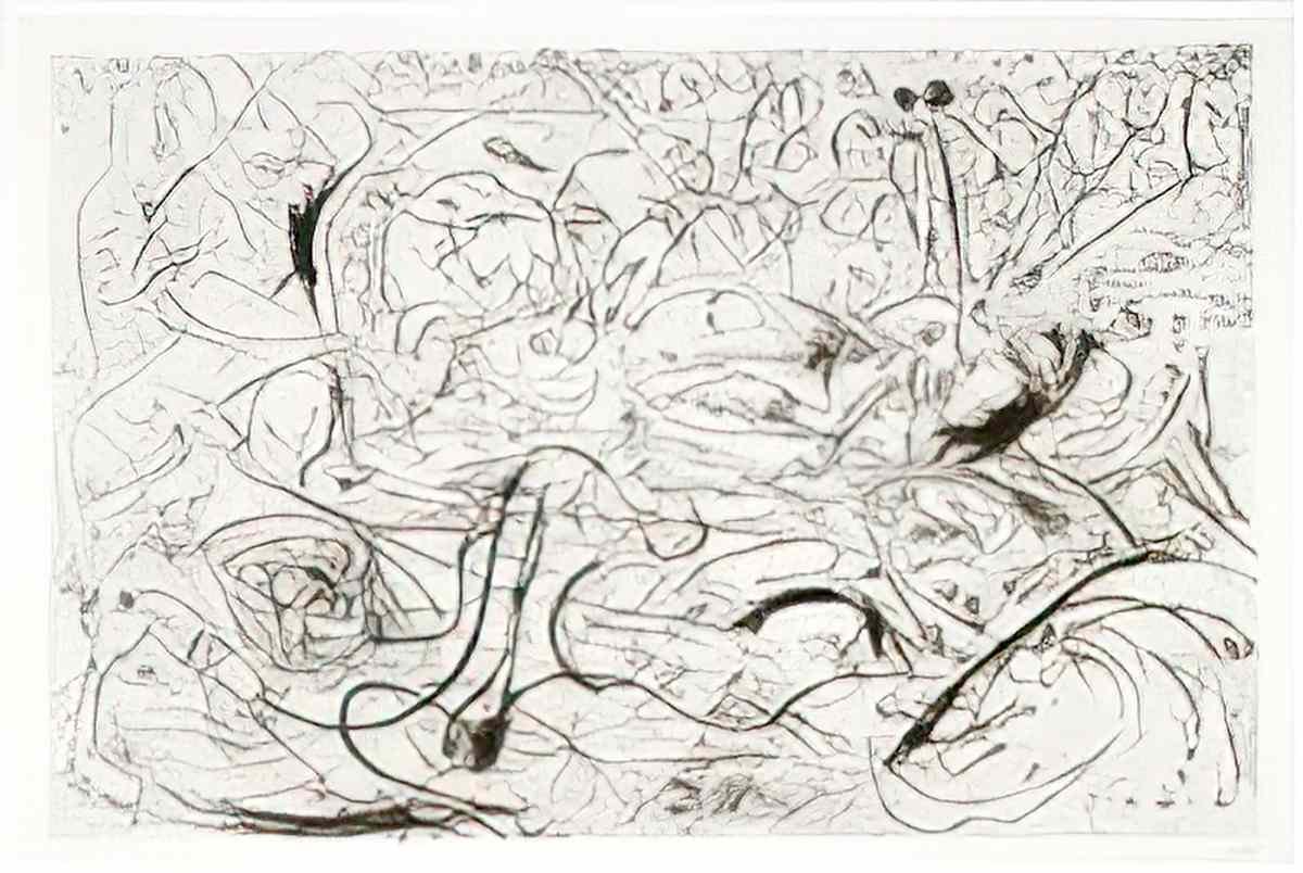 Jackson Pollock frieze1 Art A4 Photo Print