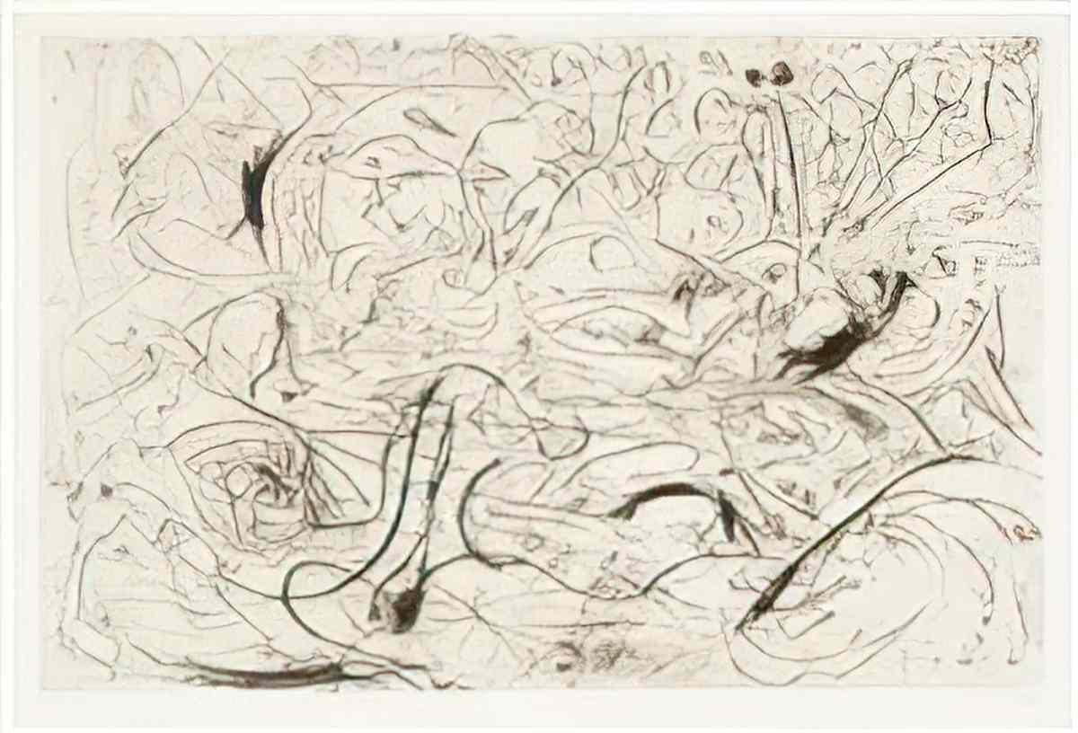 Jackson Pollock going to the pond Art A4 Photo Print