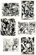 Jackson Pollock untitled portfolio oc. & t. 1091 1096 Art A4 Photo Print