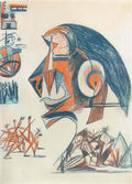 Jackson Pollock head 1963 Art A4 Photo Print