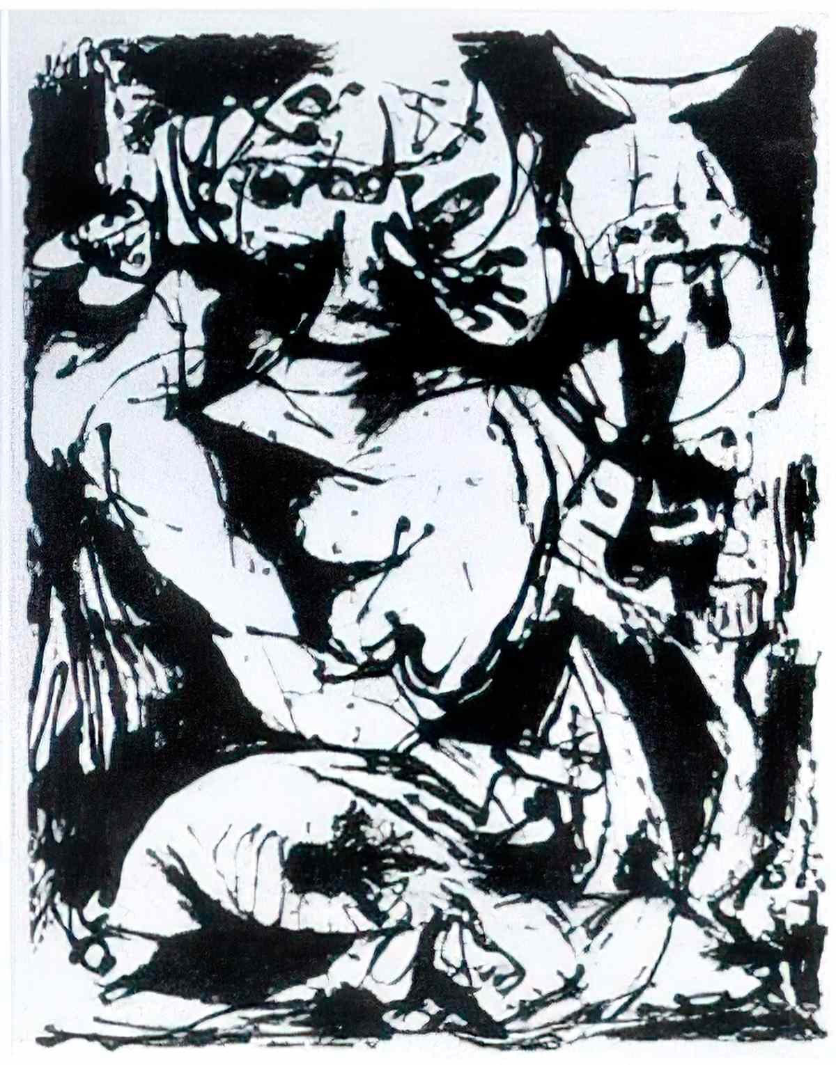 Jackson Pollock junkyard abstraction Art A4 Photo Print
