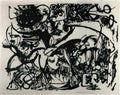 Jackson Pollock landscape with white horse Art A4 Photo Print