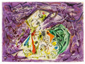 Jackson Pollock number 12a yellow gray black Art A4 Photo Print