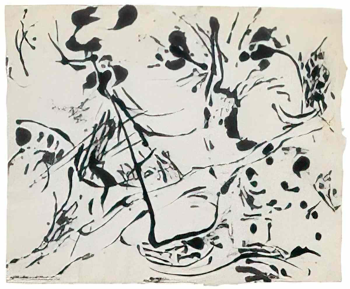 Jackson Pollock number 191 Art A4 Photo Print