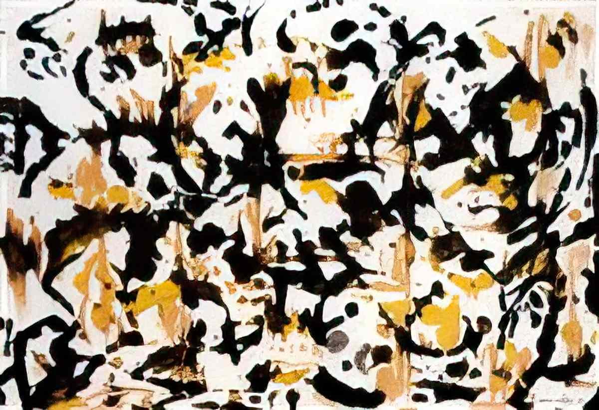 Jackson Pollock psychoanalytic drawing no. 49 Art A4 Photo Print