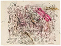 Jackson Pollock red and blue Art A4 Photo Print