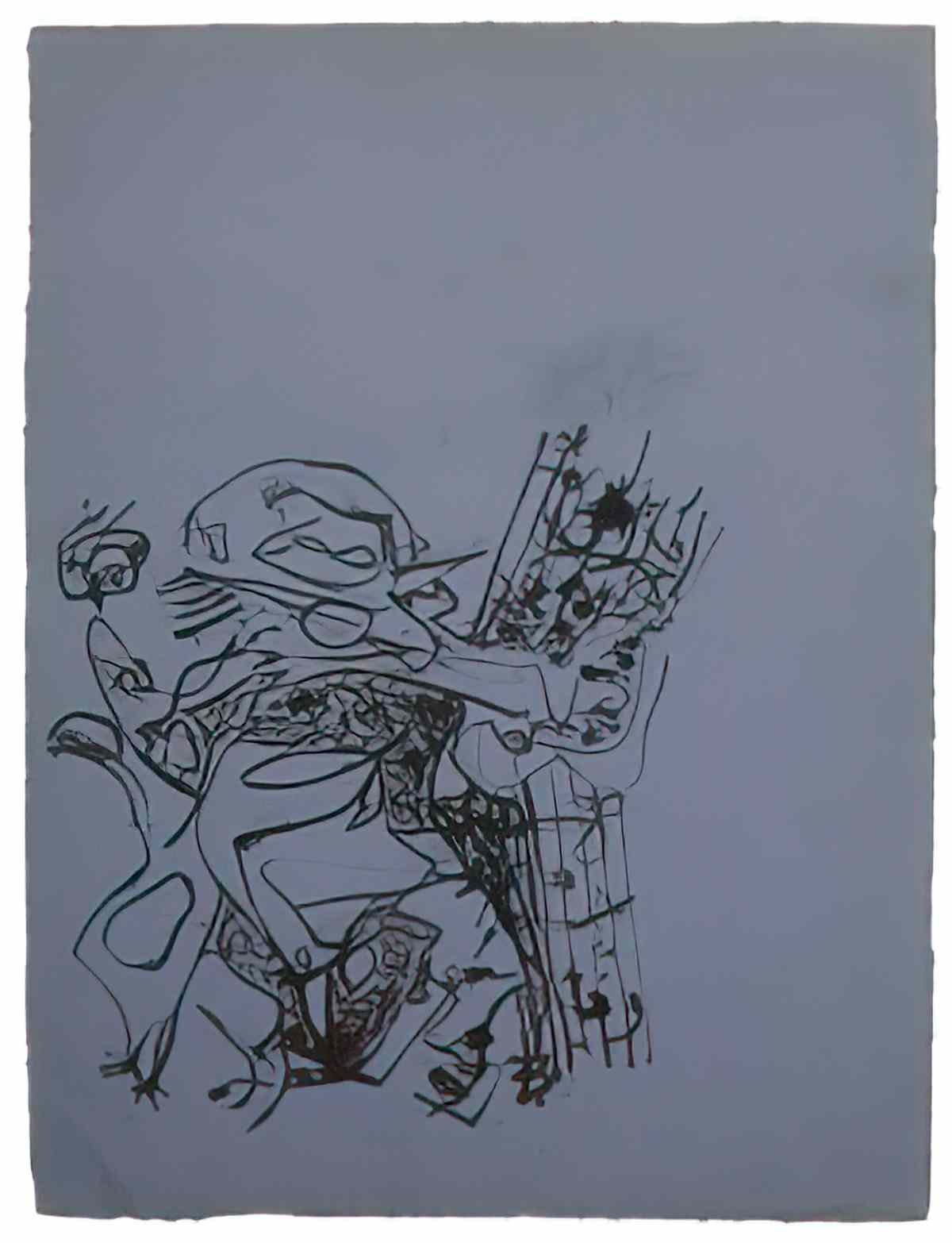 Jackson Pollock red painting 5 Art A4 Photo Print