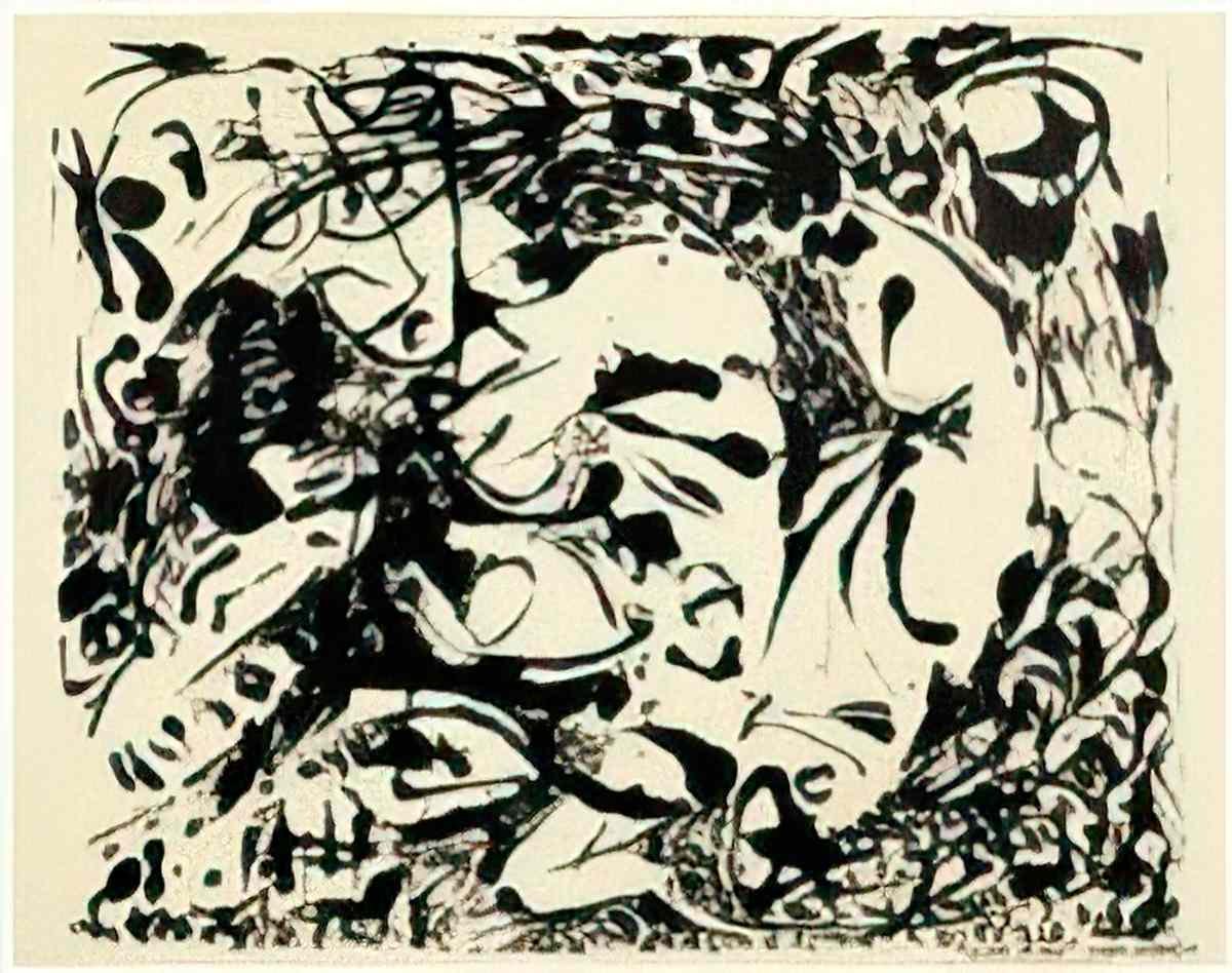 Jackson Pollock sans titre Art A4 Photo Print