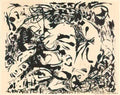 Jackson Pollock silver and black Art A4 Photo Print