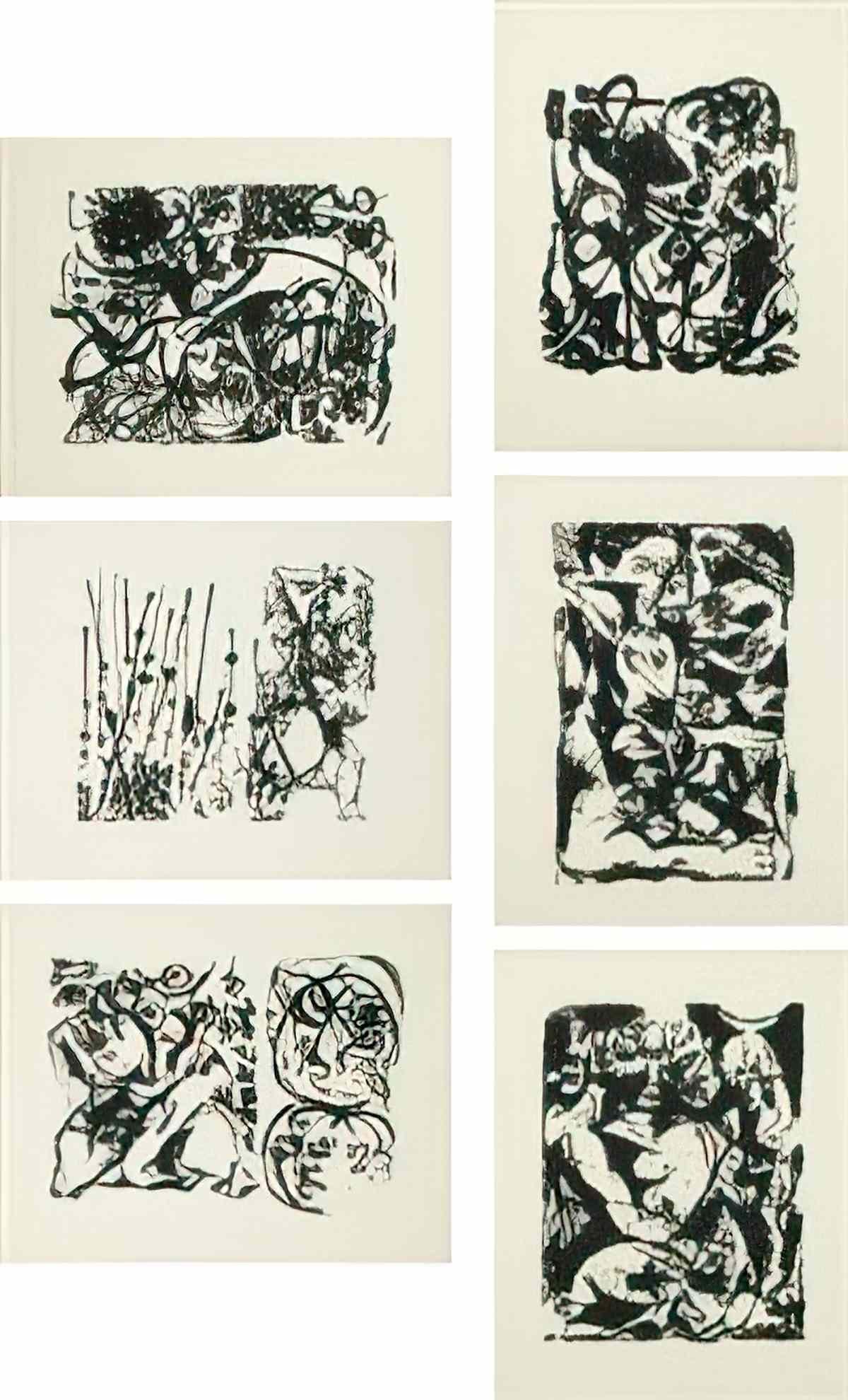 Jackson Pollock stacking hay Art A4 Photo Print