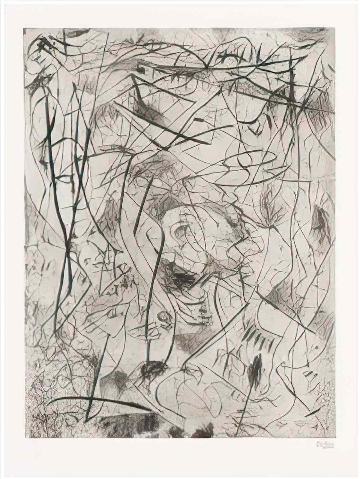 Jackson Pollock the blue unconscious Art A4 Photo Print