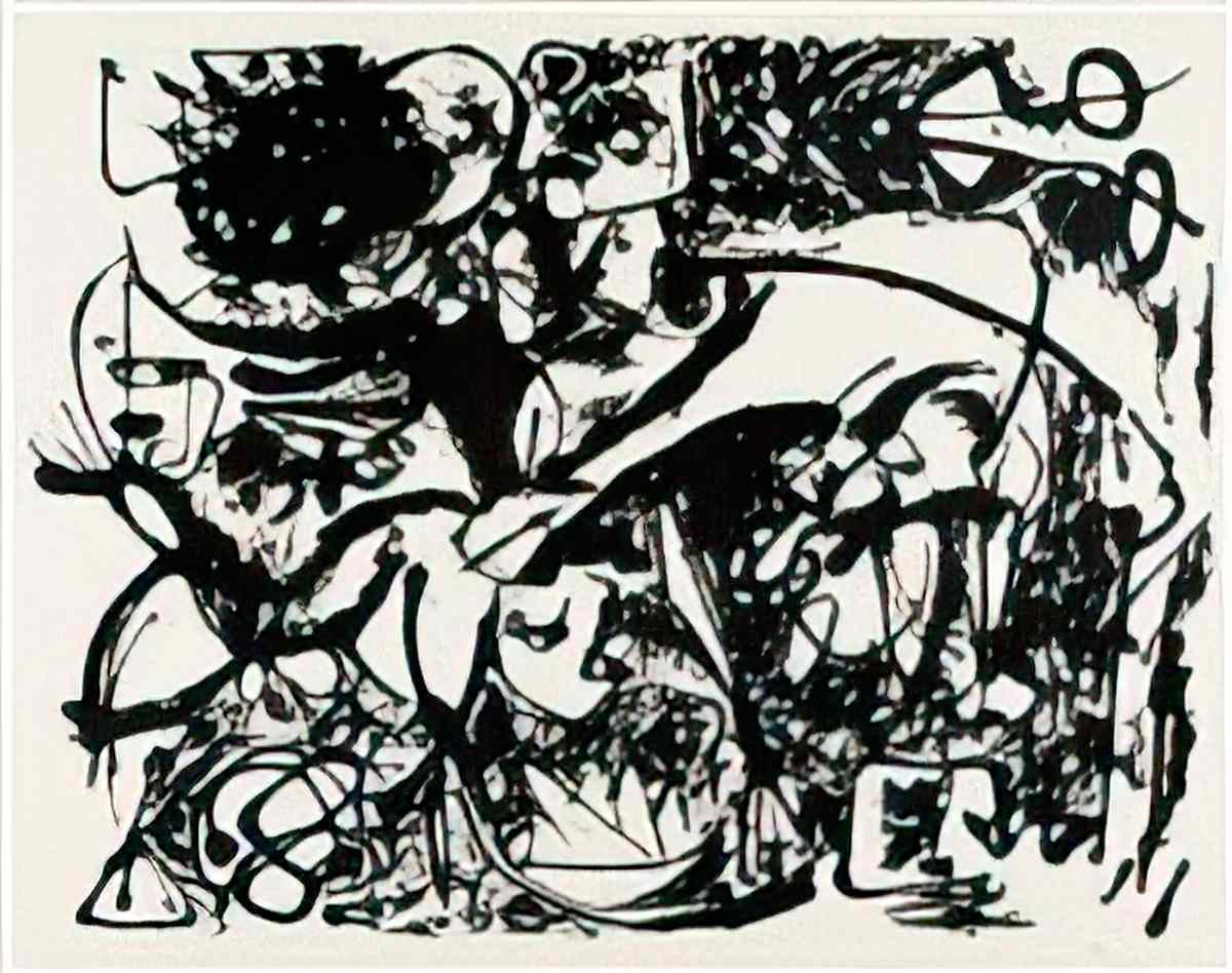 Jackson Pollock the white angel Art A4 Photo Print