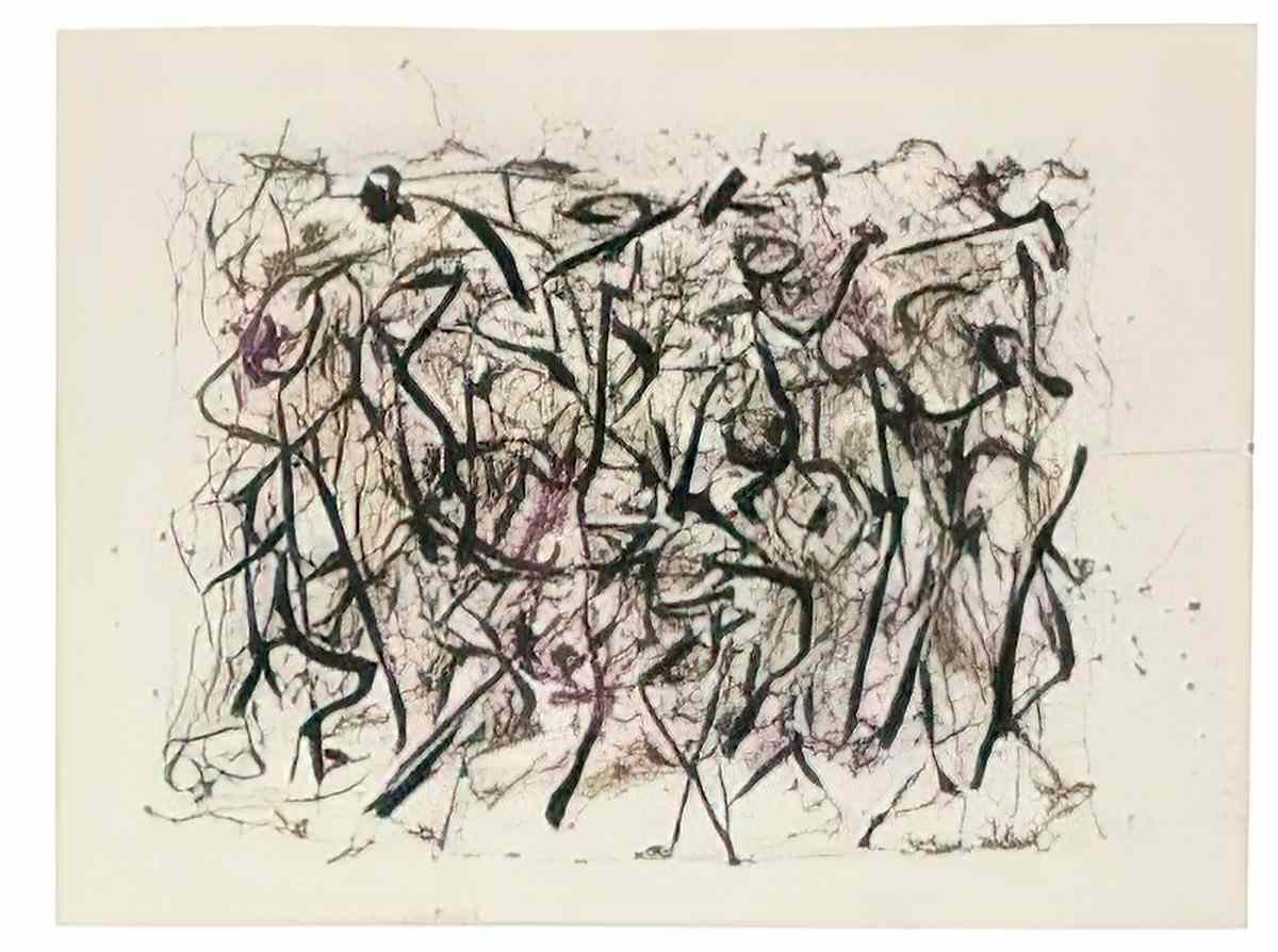 Jackson Pollock untitled 1944 1945 1967 Art A4 Photo Print