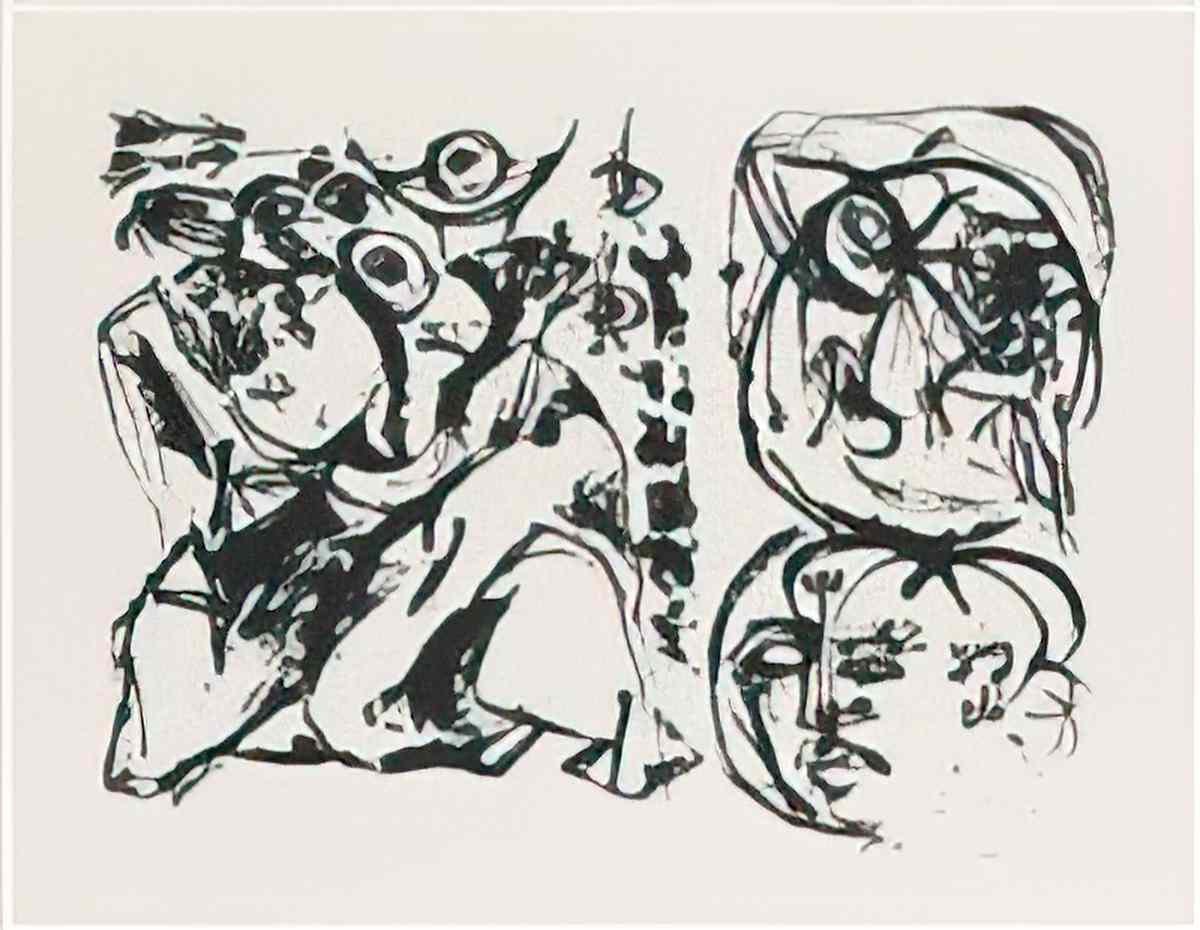 Jackson Pollock untitled betty parsons gallery announcement1 Art A4 Photo Print