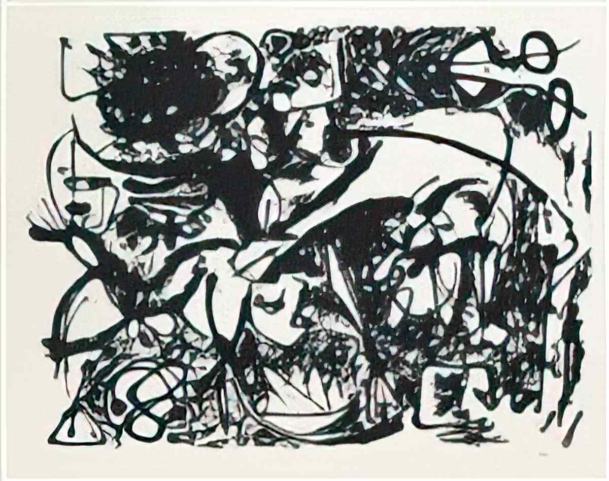 Jackson Pollock untitled betty parsons gallery announcement2 Art A4 Photo Print