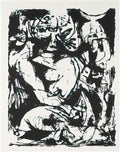 Jackson Pollock untitled composition on brown Art A4 Photo Print