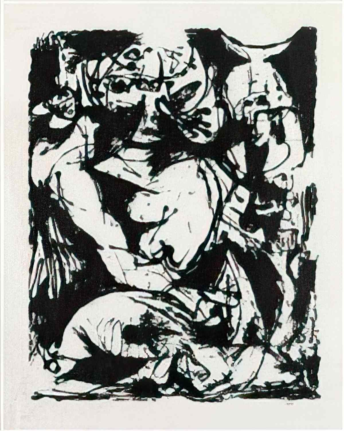 Jackson Pollock untitled m201 Art A4 Photo Print