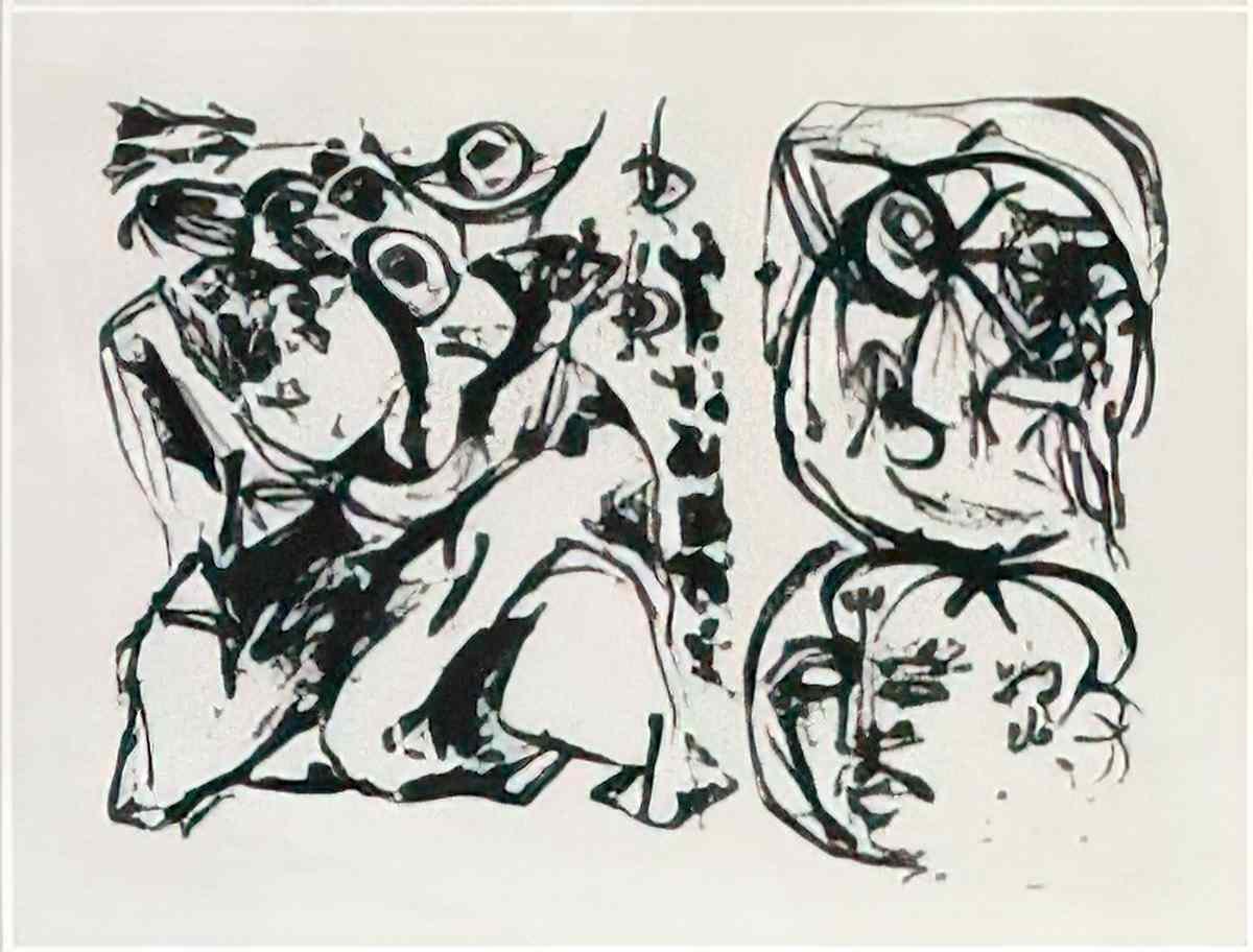 Jackson Pollock untitled m29 Art A4 Photo Print