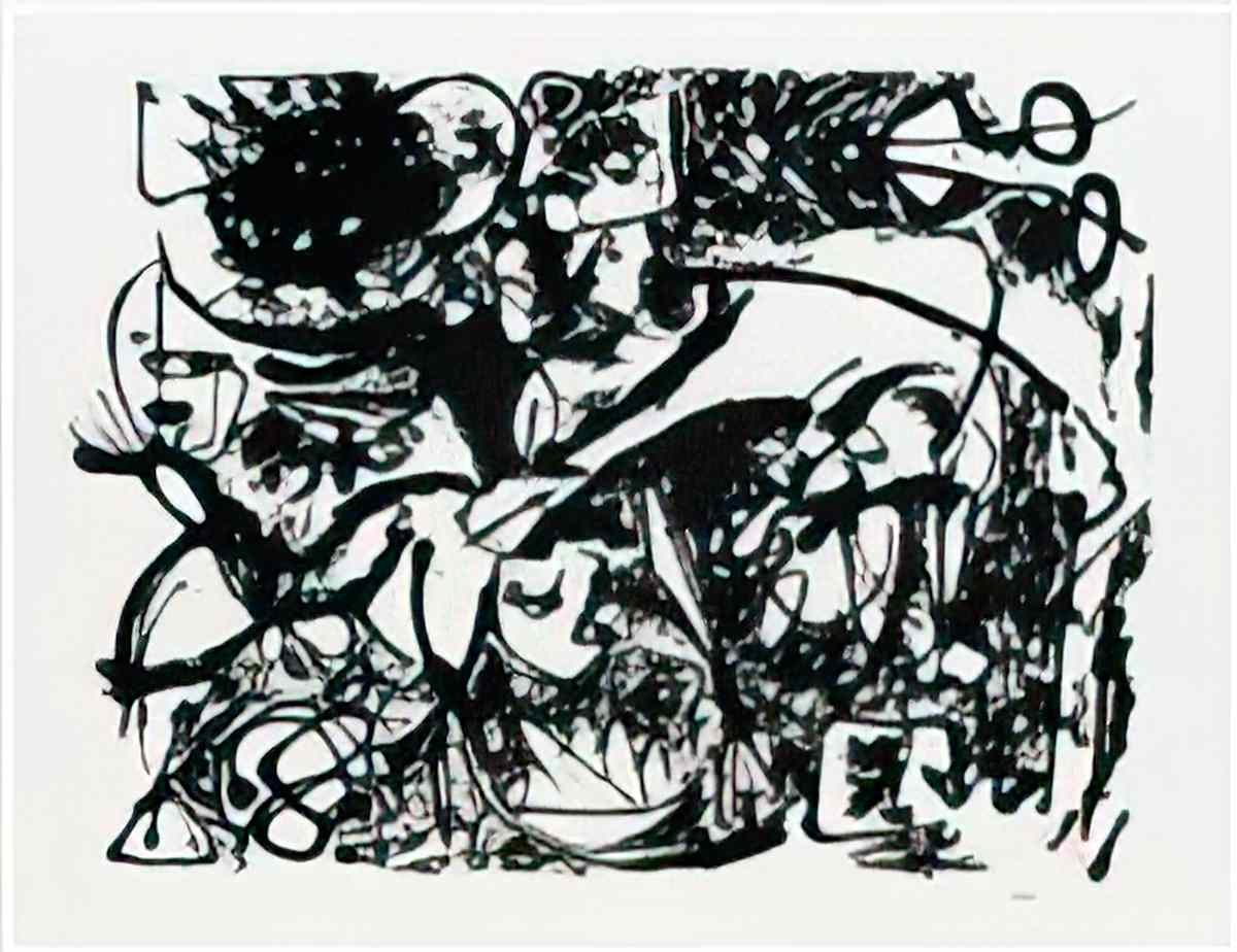 Jackson Pollock untitled oconnor and thaw p14 Art A4 Photo Print