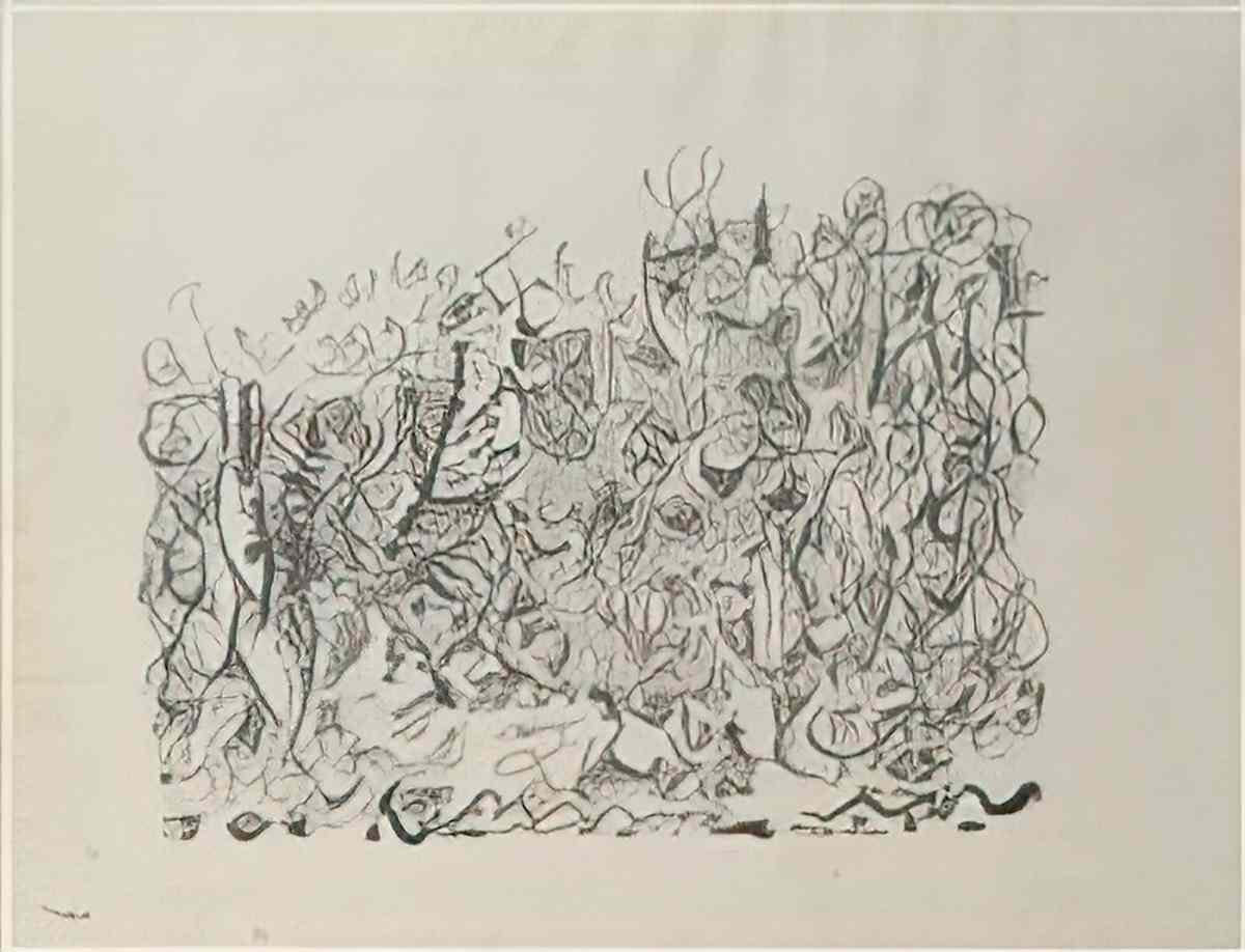 Jackson Pollock untitled portfolio Art A4 Photo Print