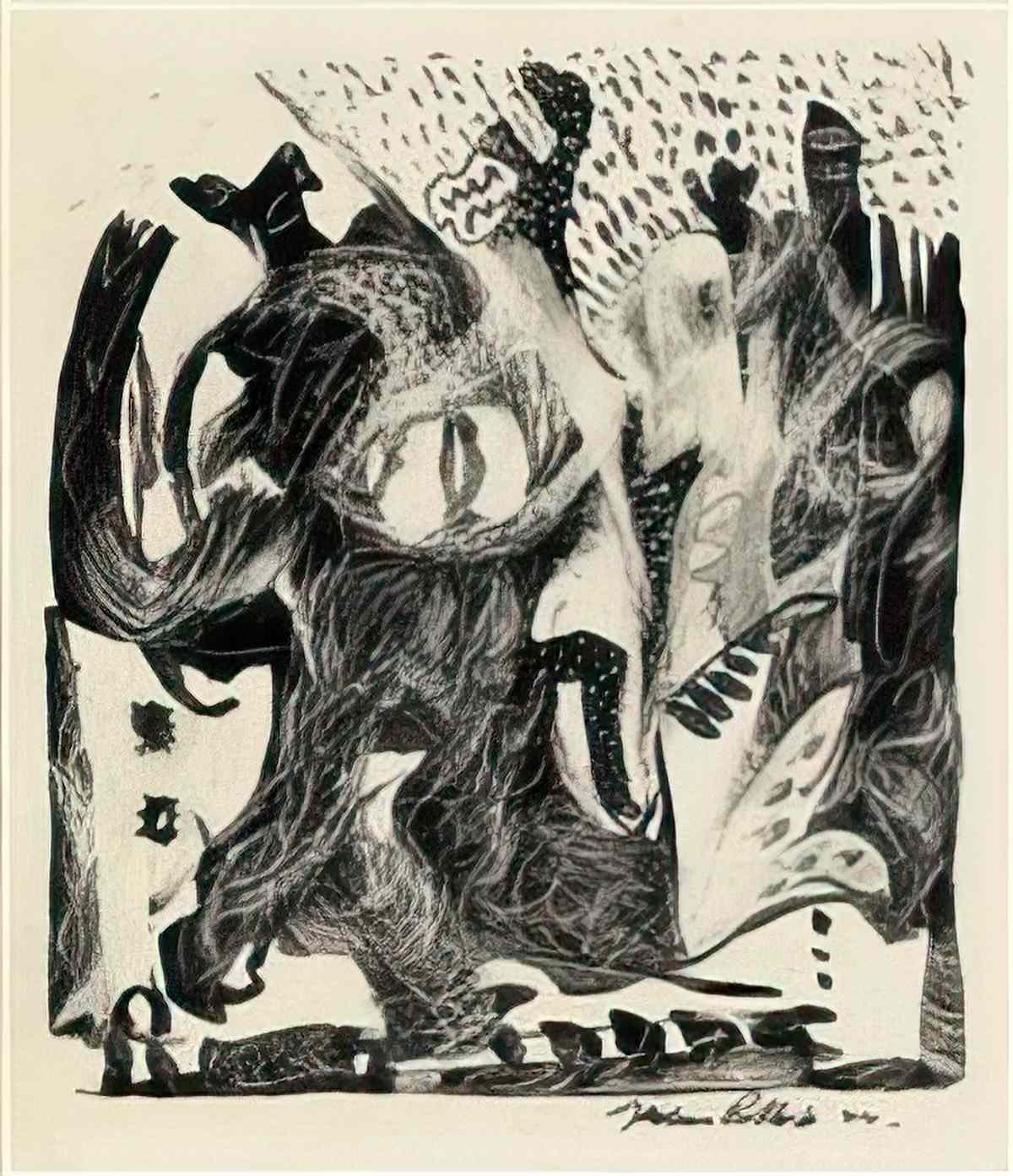 Jackson Pollock untitled portfolio oc. & t. 1091 1096 Art A4 Photo Print