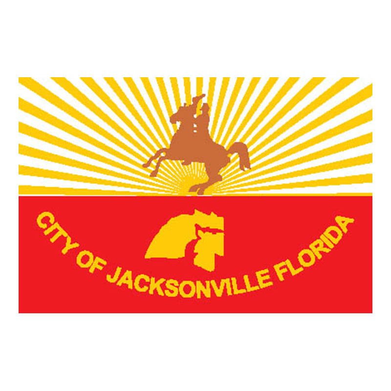Jacksonville City Flag N6342 A4 Photo Print