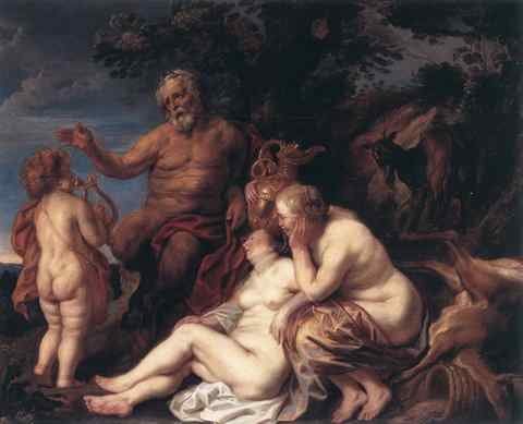 Jacob Jordaens Education Of Jupiter A4 Photo Print