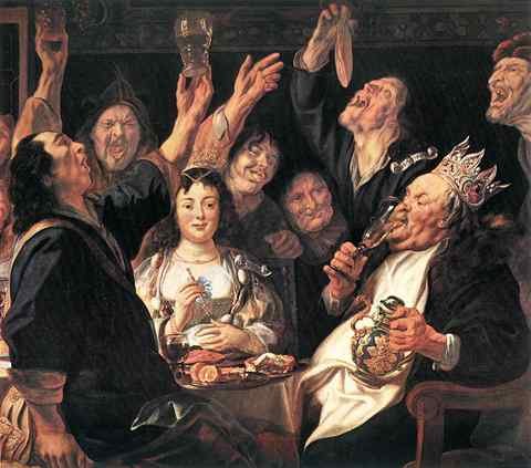 Jacob Jordaens The Bean King Detail A4 Photo Print