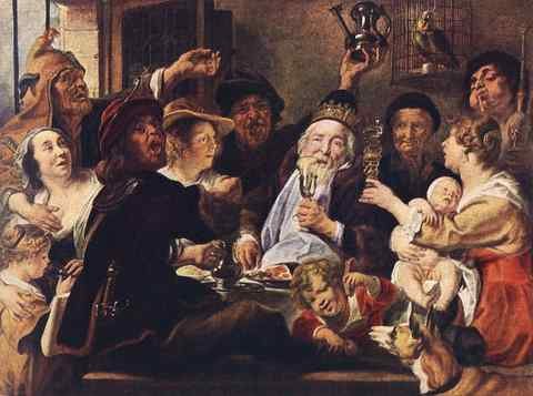 Jacob Jordaens The Bean King3 A4 Photo Print