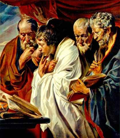 Jacob Jordaens The Four Evangelists A4 Photo Print