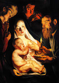 Jacob Jordaens adoration of the shepherds 1616 Art A4 Photo Print