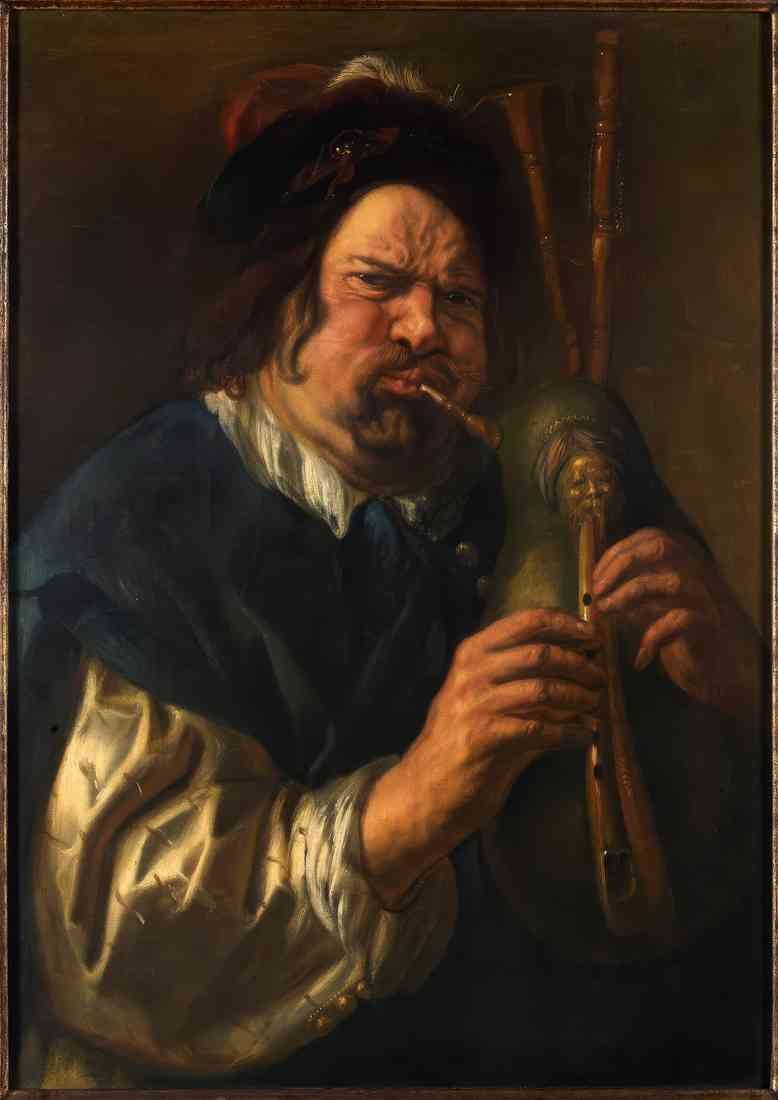 Jacob Jordaens bagpiper 1644 A4 Photo Print