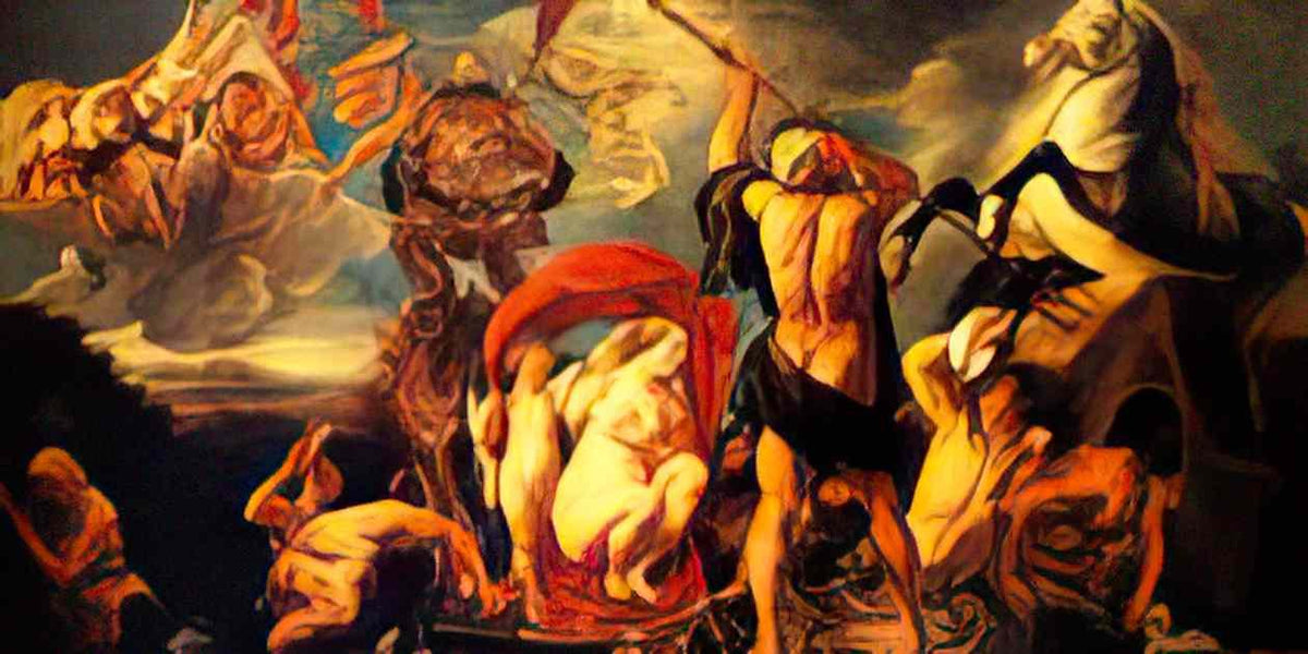 Jacob Jordaens neptune creating the horse 1645 Art A4 Photo Print