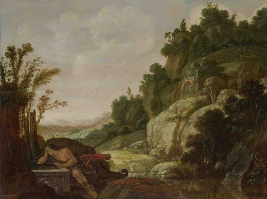 Jacob Pynas Mountain Landscape with Narcissus A4 Photo Print