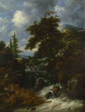 Jacob Salomonsz Van Ruysdael A Waterfall By A Cottage In A Hilly Landscape A4 Photo Print