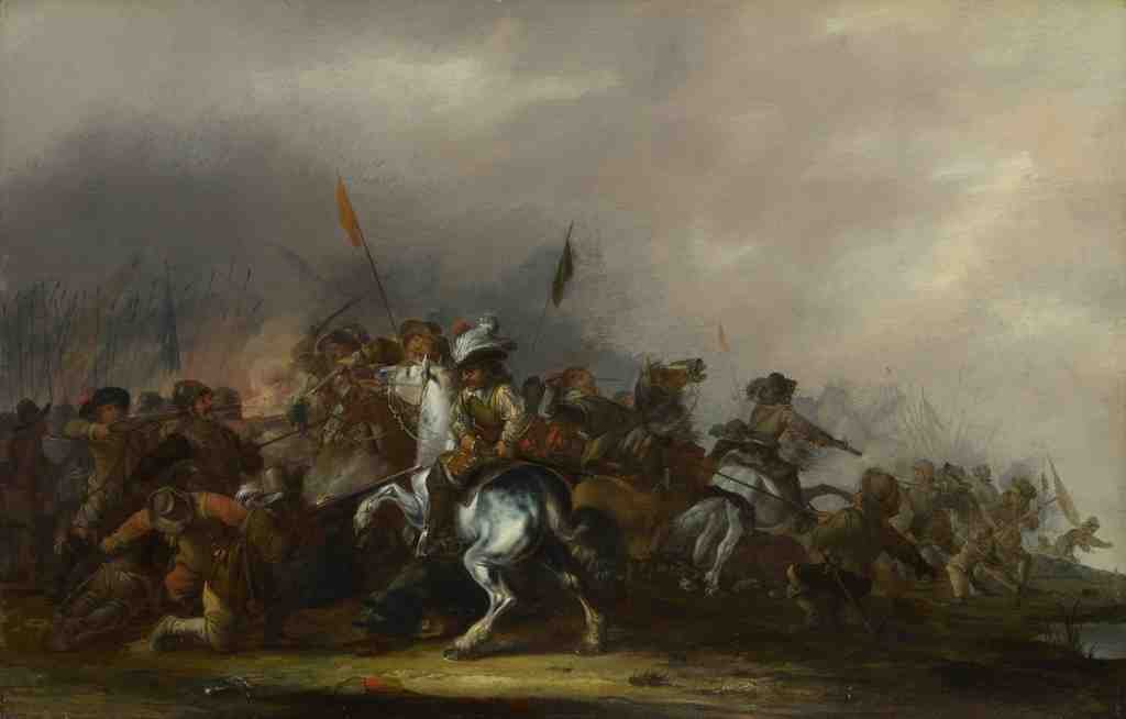 Jacob Weier Cavalry attacked by Infantry A4 Photo Print