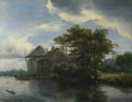 Jacob van Ruisdael A Cottage and a Hayrick by a River A4 Photo Print