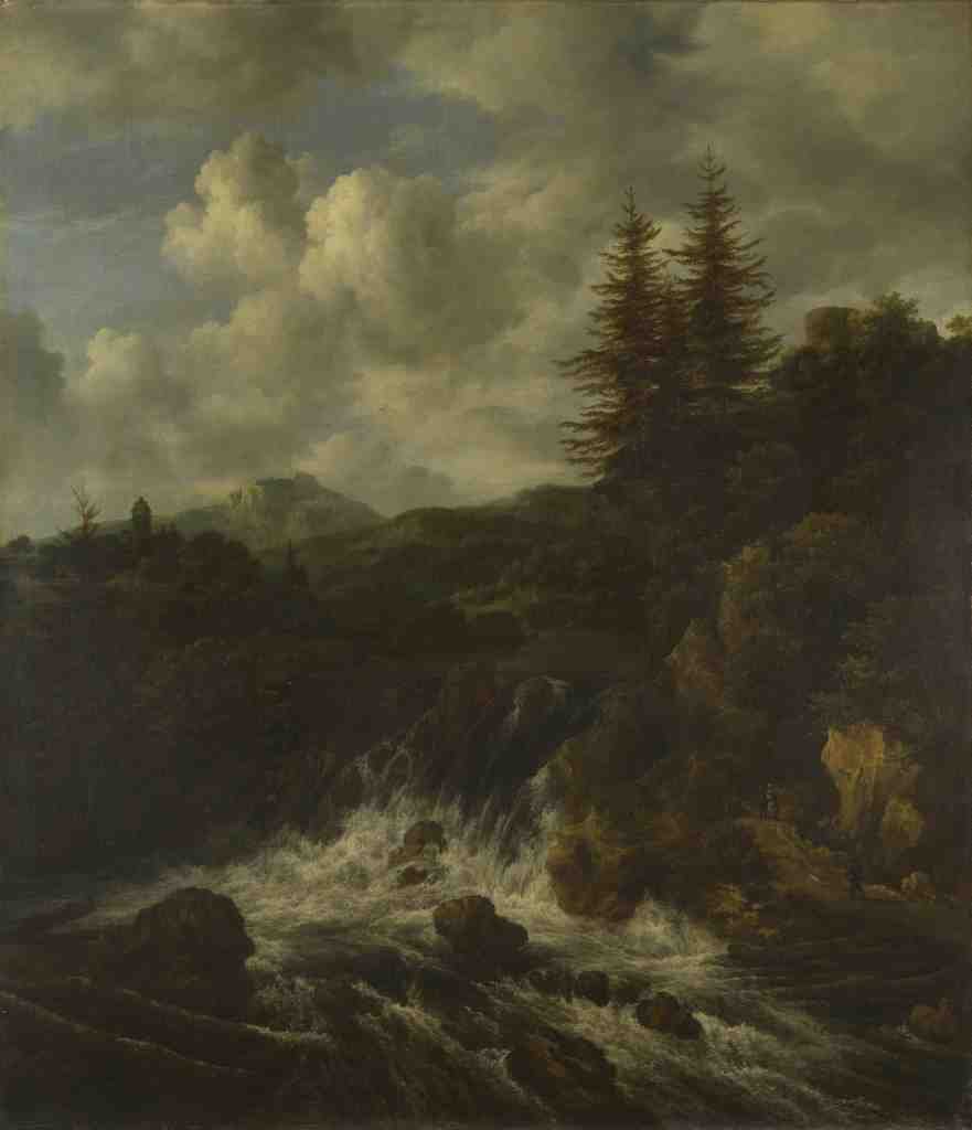 Jacob van Ruisdael A Landscape with a Waterfall and a Castle on a Hill A4 Photo Print