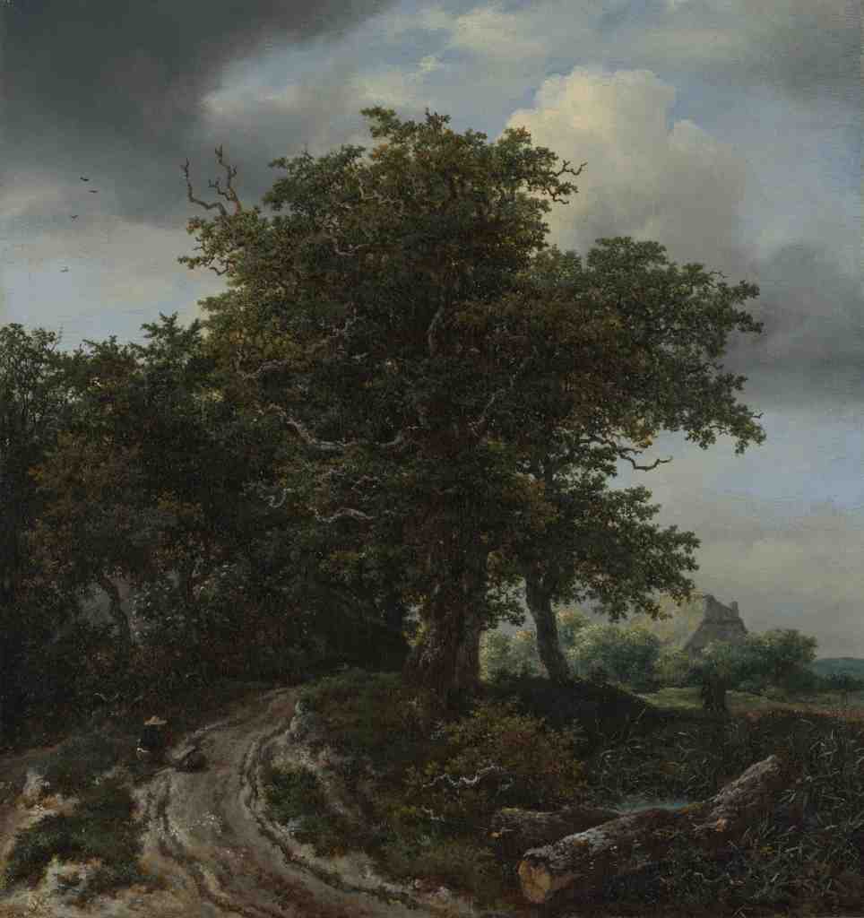 Jacob van Ruisdael A Road winding between Trees towards a Distant Cottage A4 Photo Print
