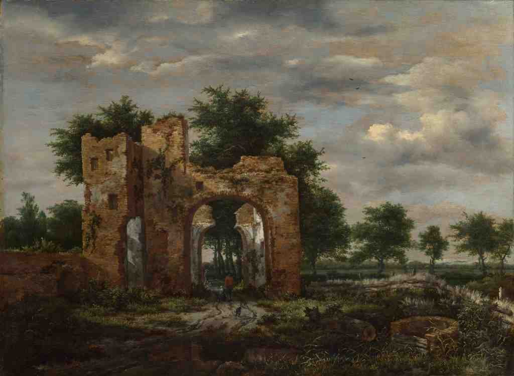 Jacob van Ruisdael A Ruined Castle Gateway A4 Photo Print