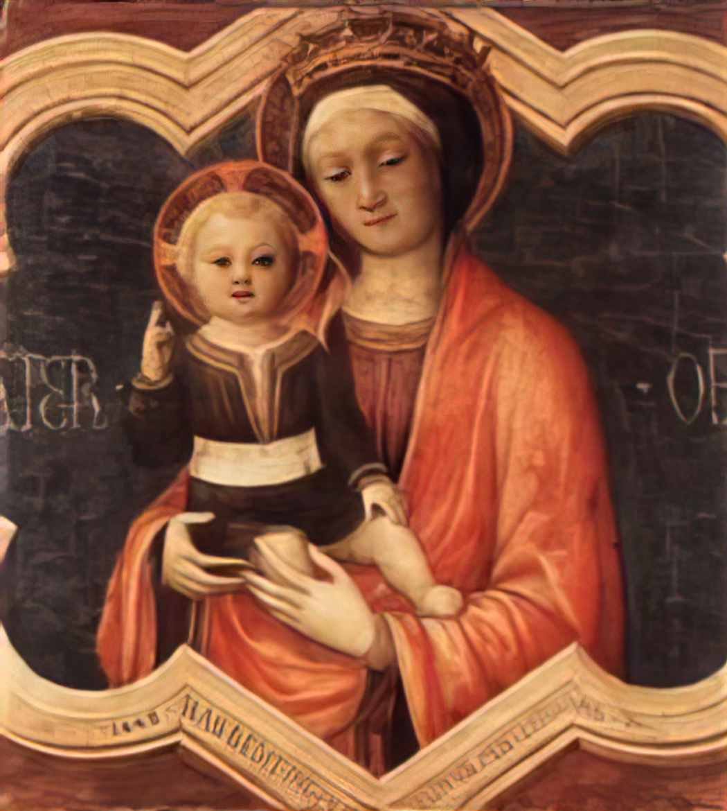 Jacopo Bellini madonna and child 1448 Art A4 Photo Print