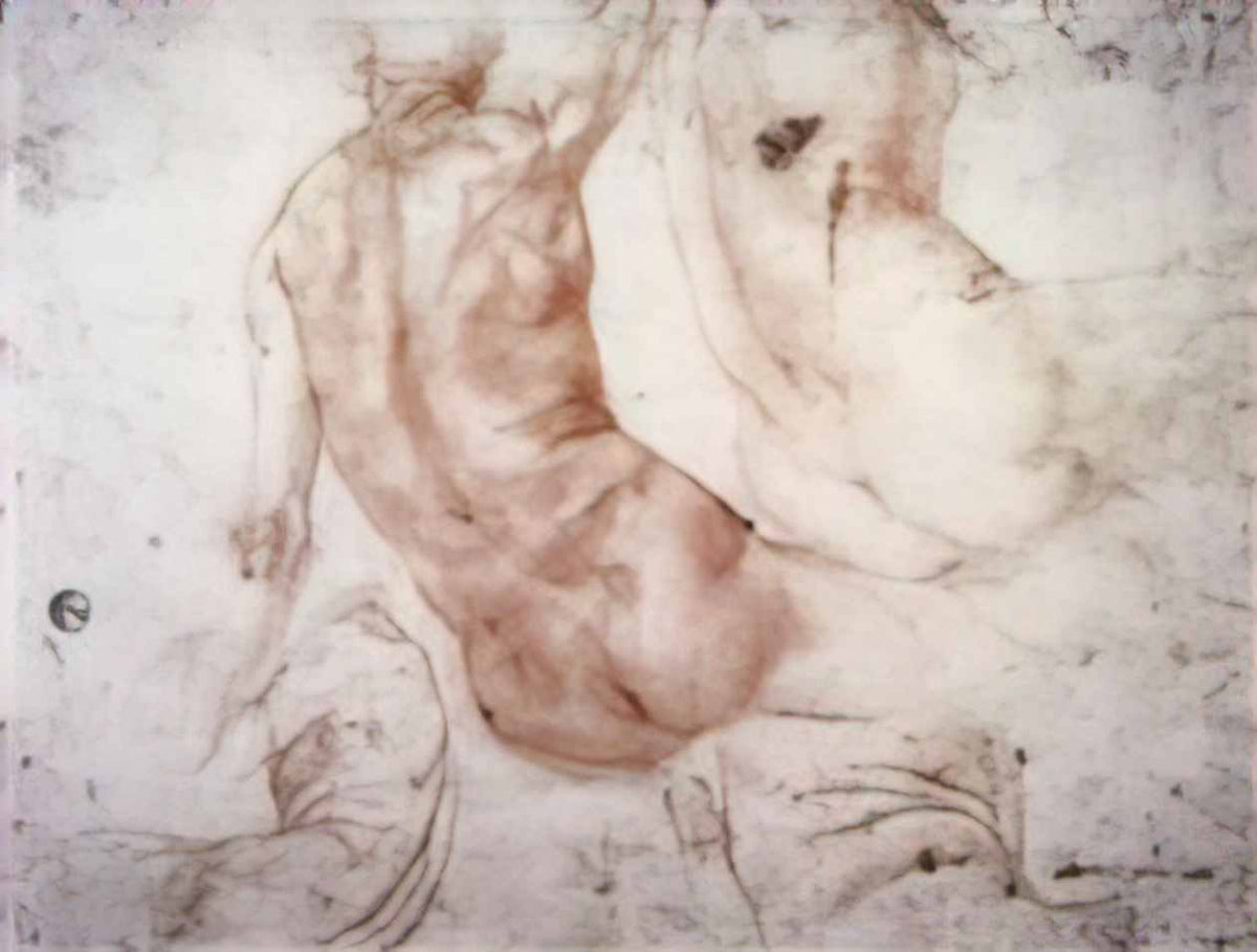Jacopo Pontormo seated nude with raised arm Art A4 Photo Print