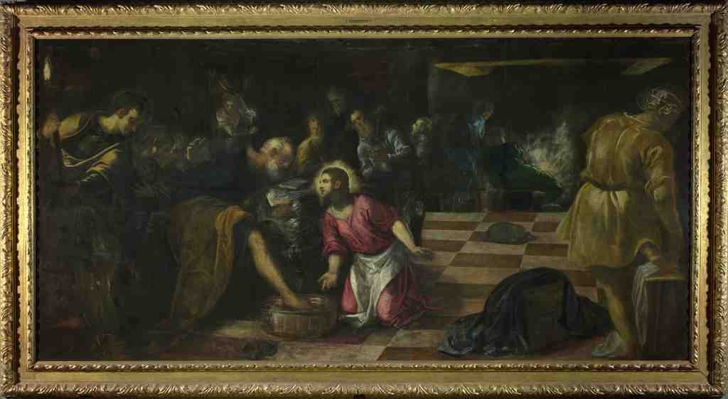 Jacopo Tintoretto Christ washing the Feet of the Disciples A4 Photo Print