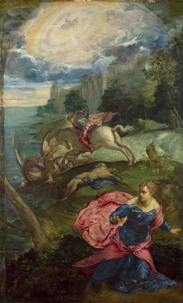 Jacopo Tintoretto Saint George and the Dragon A4 Photo Print