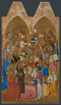 Jacopo di Cione and workshop Adoring Saints Left Main Tier Panel A4 Photo Print