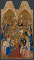 Jacopo di Cione and workshop Adoring Saints Right Main Tier Panel A4 Photo Print