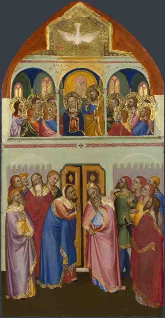 Jacopo di Cione and workshop Pentecost A4 Photo Print