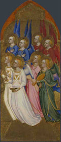 Jacopo di Cione and workshop Seraphim, Cherubim and Adoring Angels 1 A4 Photo Print